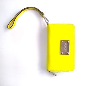 Michael Kors neon wrist wallet